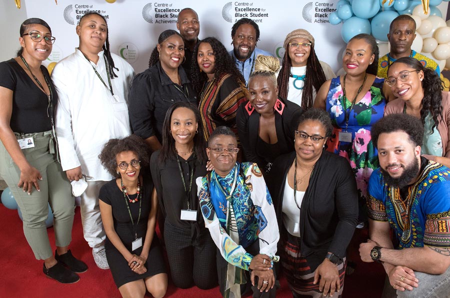 Group photo of Centre of Excellence for Black Student Achievement staff. Open Gallery